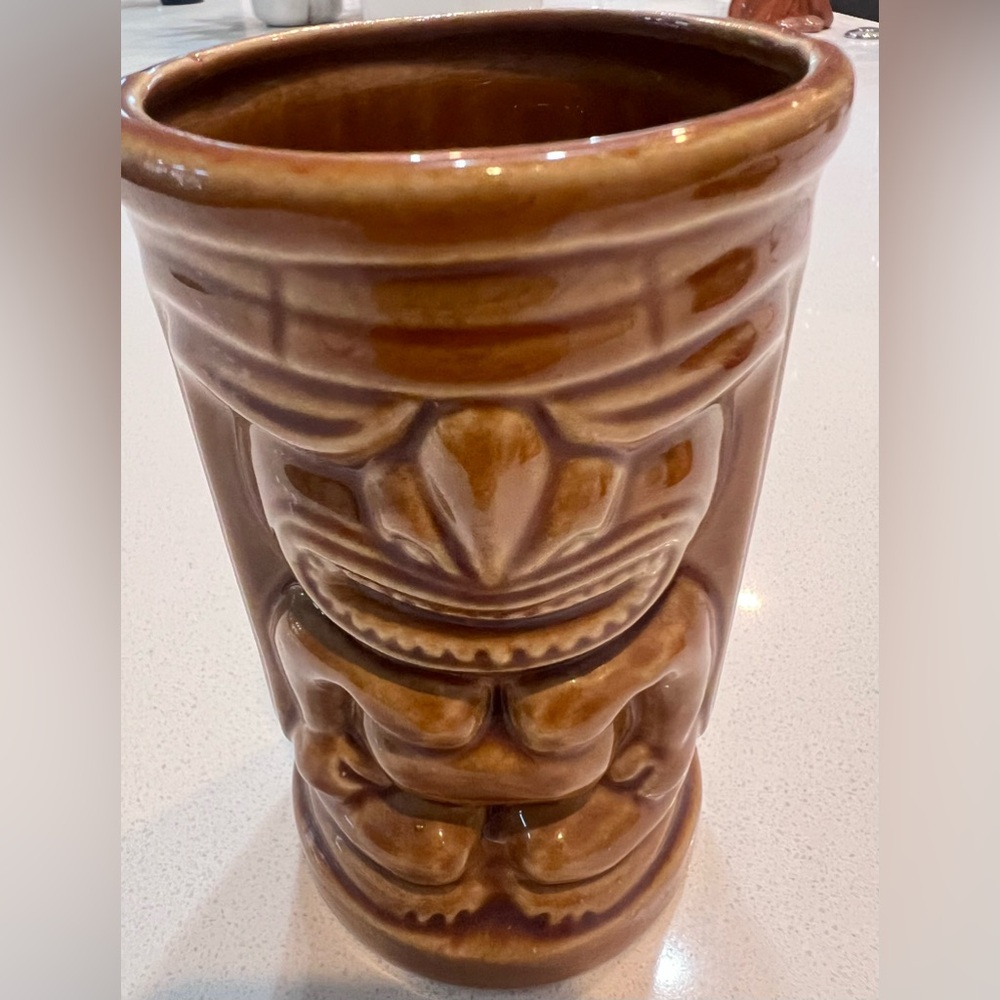 Vintage TIKI Totem ORCHIDS OF HAWAII R-91 Drink Cup Japan 5"
